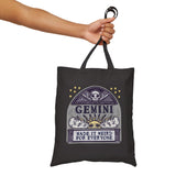 Memento Mori Astrology Canvas Tote - Gemini