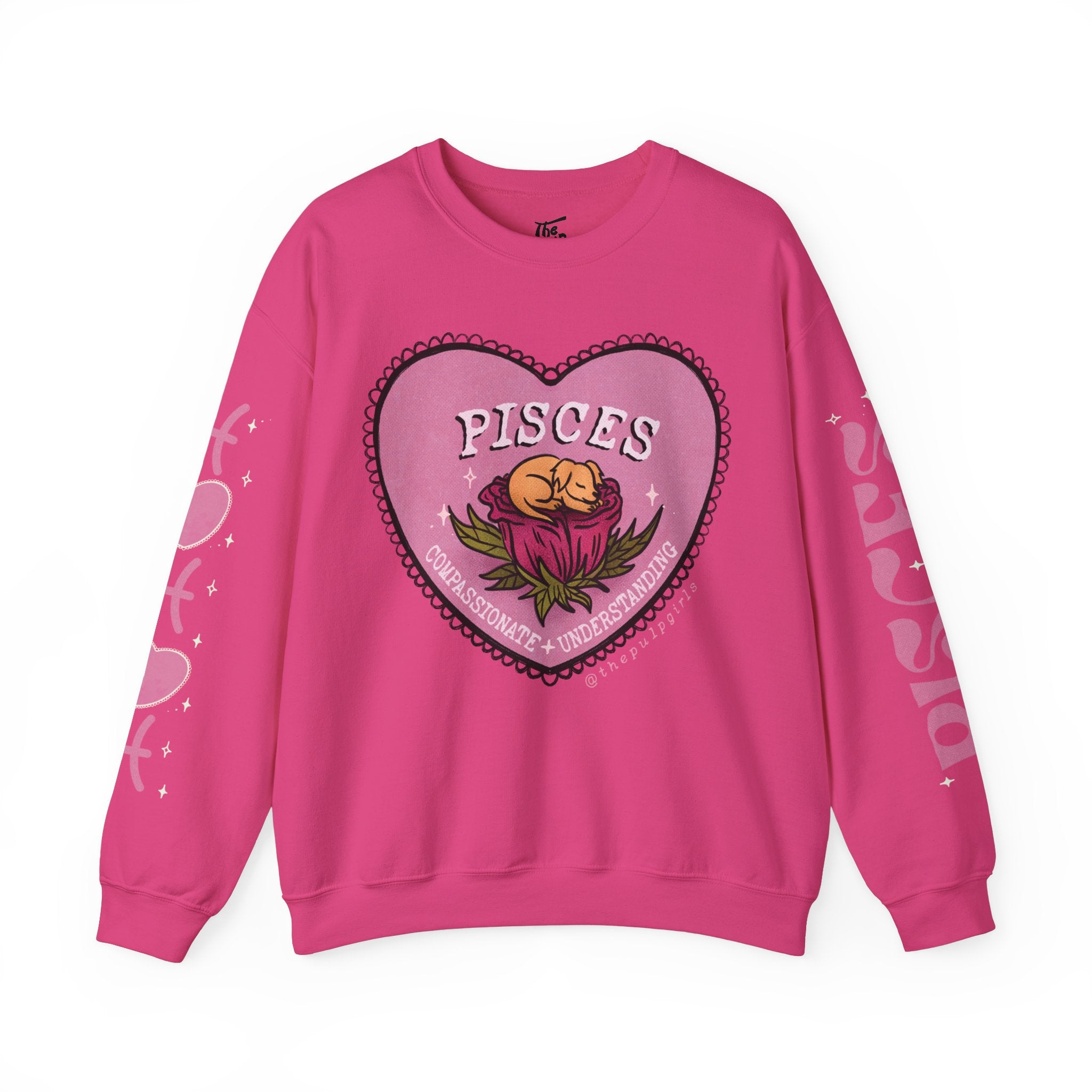 Pisces Lover Dog Astrology Crewneck