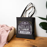 Memento Mori Astrology Canvas Tote - Taurus