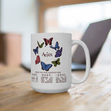 Aries Butterfly Astrology Mug 15oz