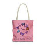 Pisces Butterfly Astrology Tote