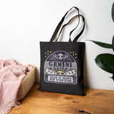 Memento Mori Astrology Canvas Tote - Gemini