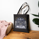 Memento Mori Astrology Canvas Tote - Scorpio