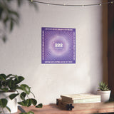 222 Angel Number Matte Art Print