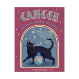 Cancer Spooky Cat Astrology Art Print