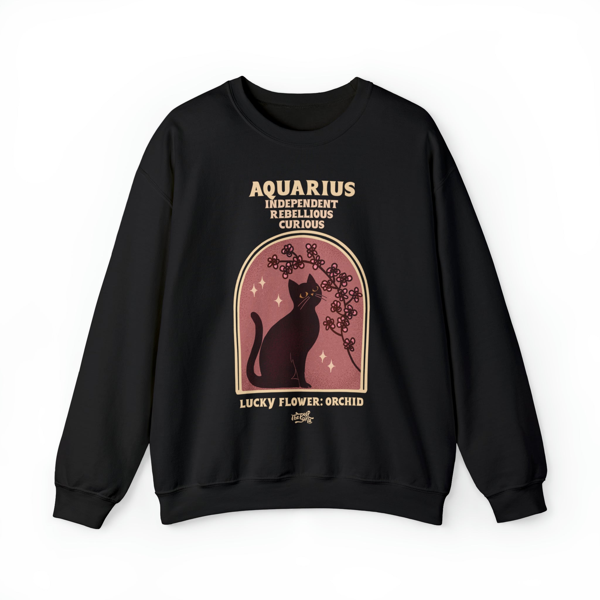 Aquarius Cat Astrology Crewneck