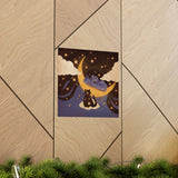 Star Cat & Moon Goddess Matte Art Print