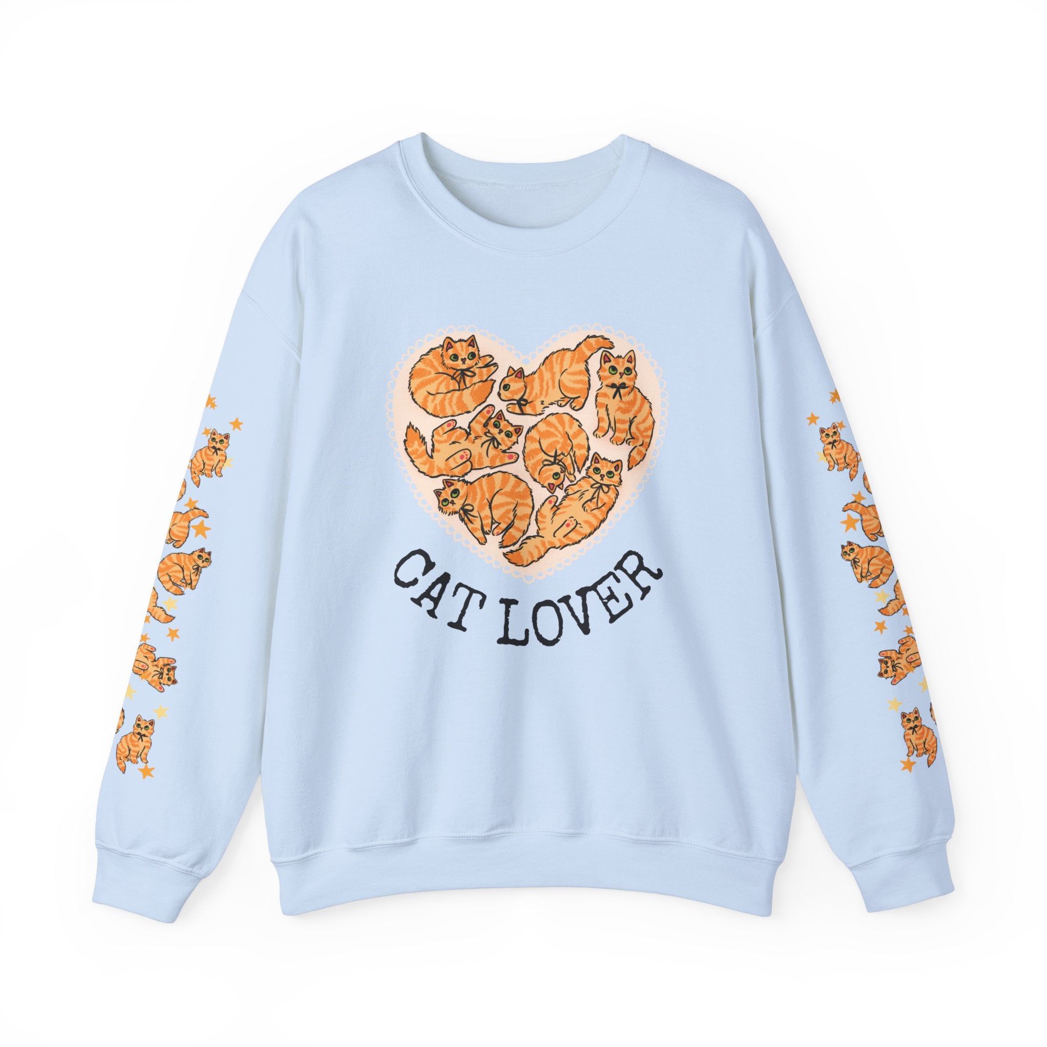 Orange Cat Lover Crewneck Sweatshirt