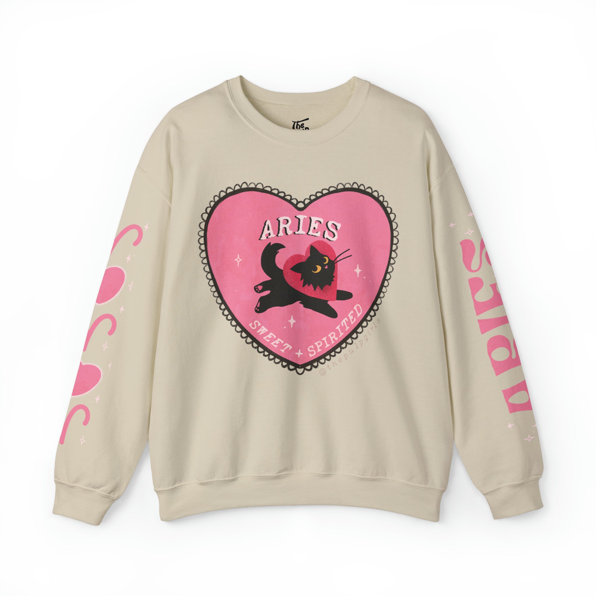 Aries Love Cat Astrology Crewneck