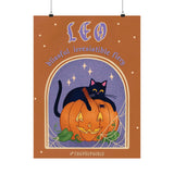 Leo Spooky Cat Astrology Art Print