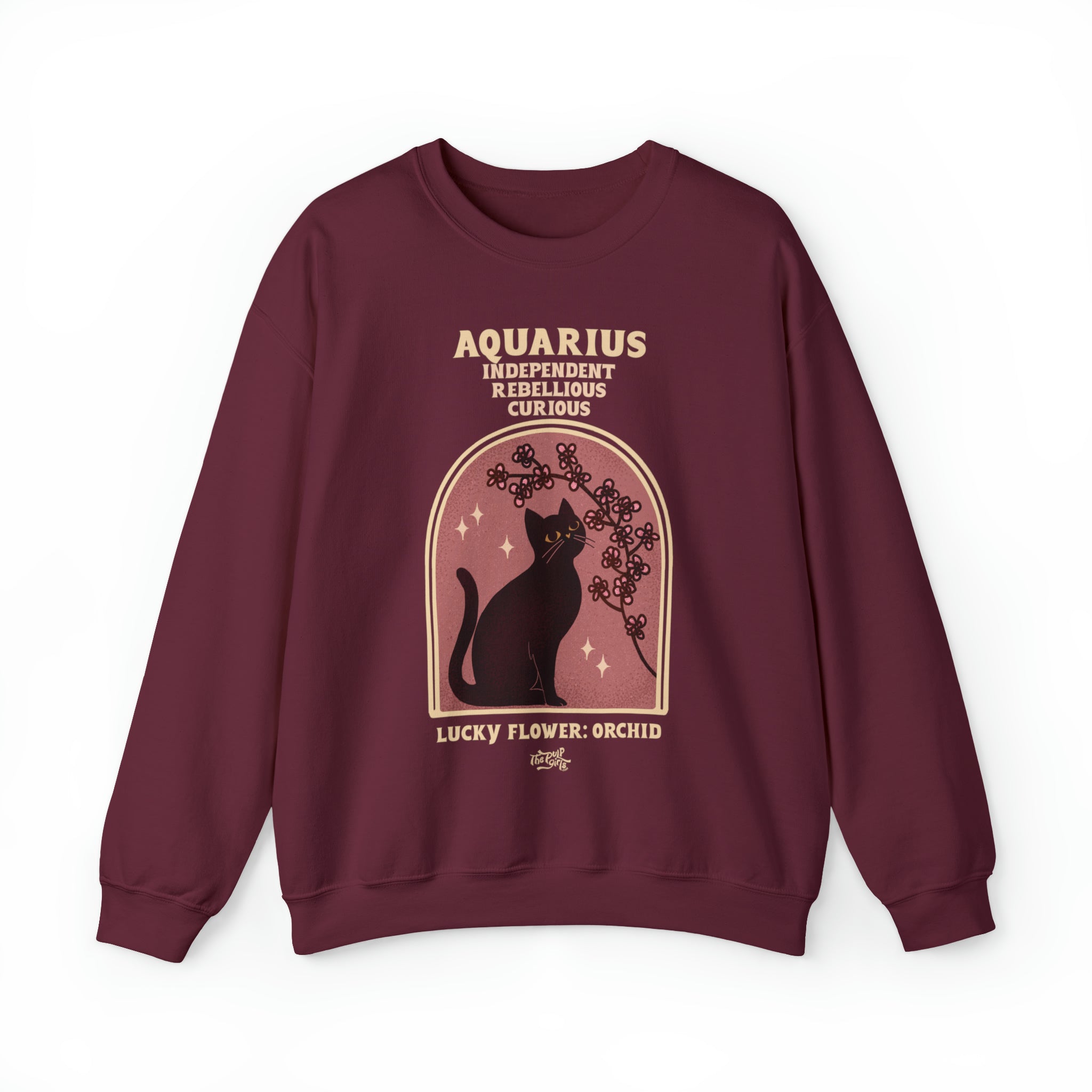 Aquarius Cat Astrology Crewneck