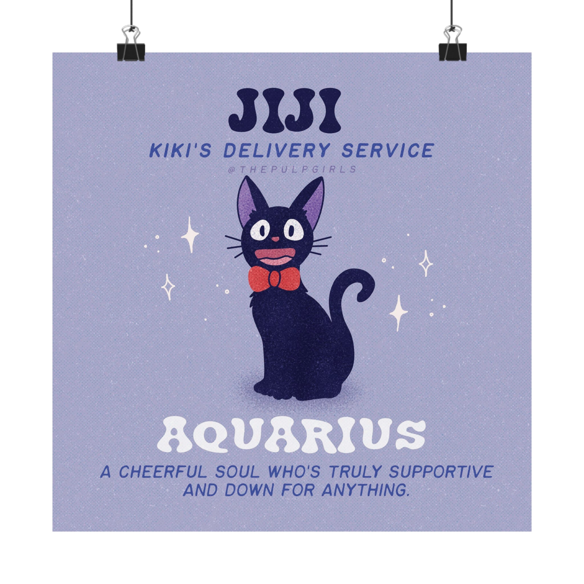 Studio Ghibli Fan - Jiji - Aquarius - Art Print