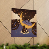 Star Cat & Moon Goddess Matte Art Print