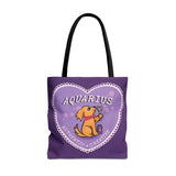 Aquarius Lover Dog Astrology Tote