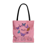 Pisces Butterfly Astrology Tote