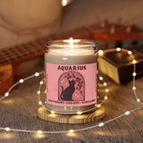 Aquarius Cat Astrology Candle