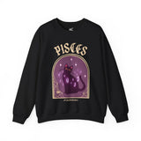 Pisces Spooky Cat Astrology Crewneck