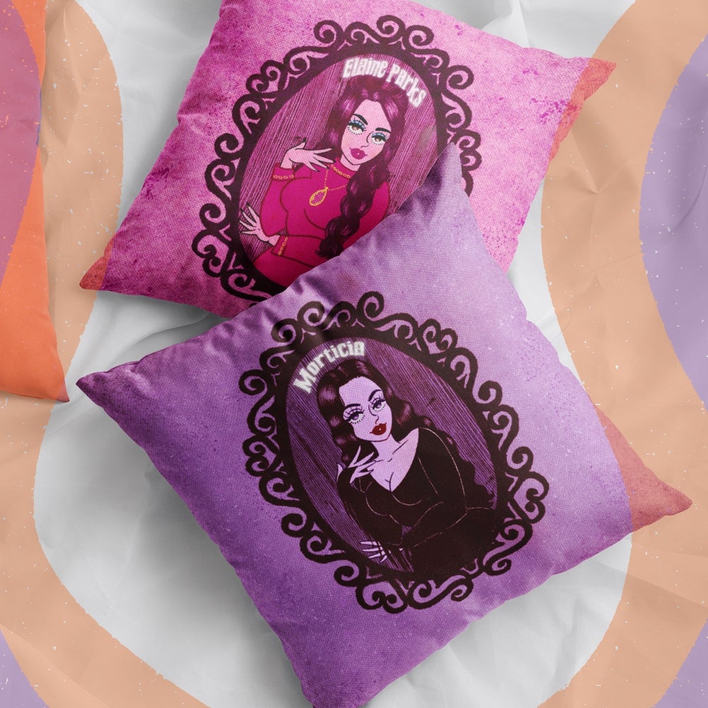 Spooky Queens Throw Pillow