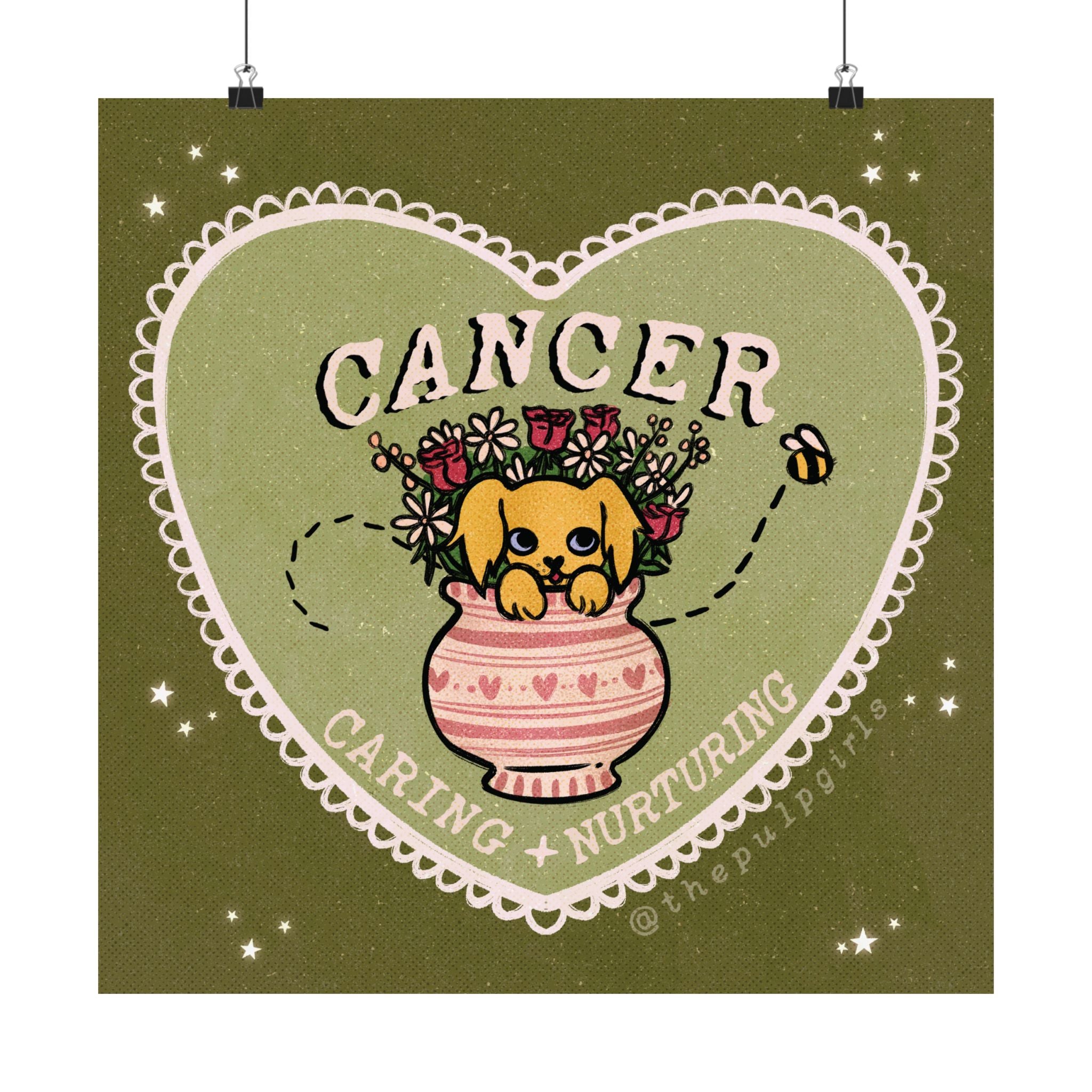 Cancer Lover Dog Art Print