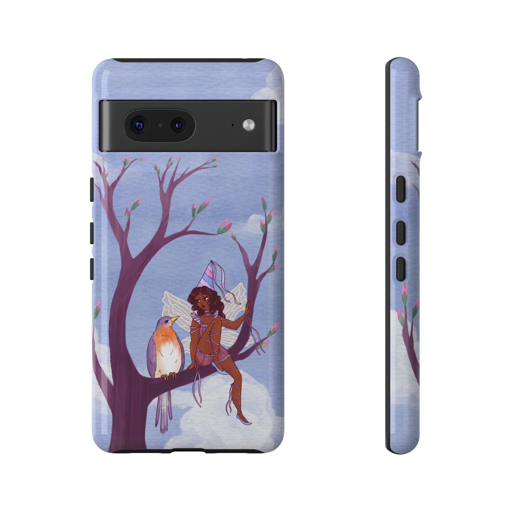 Purple Bird & Fairy Phone Case