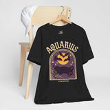 Aquarius Spooky Cat Astrology Tee