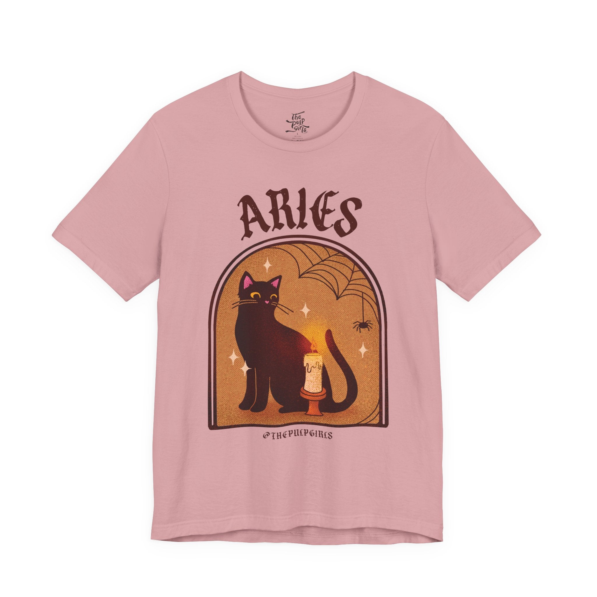 Aries Spooky Cat Astrology Tee
