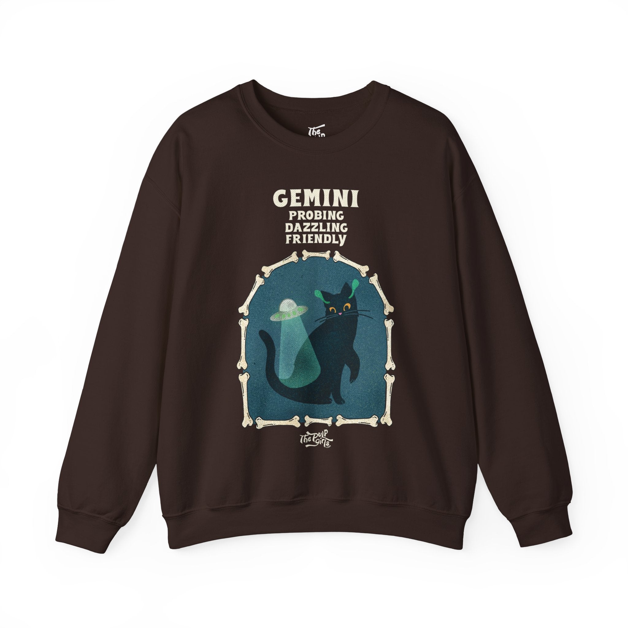 Gemini Halloween Cat Astrology Crewneck