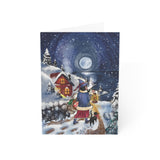 Winter Seaside Cottage Greeting Card