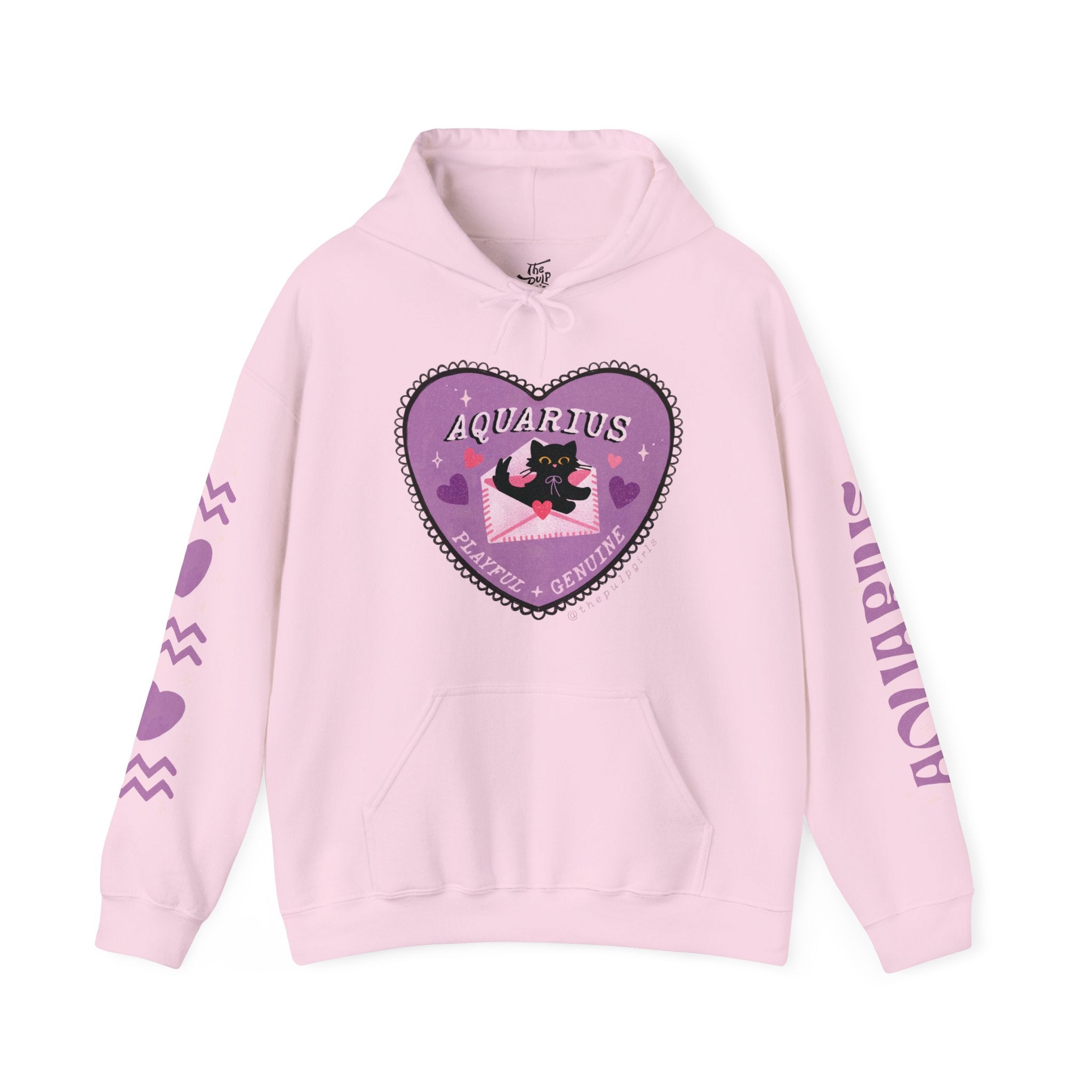 Aquarius Love Cat Astrology Hoodie