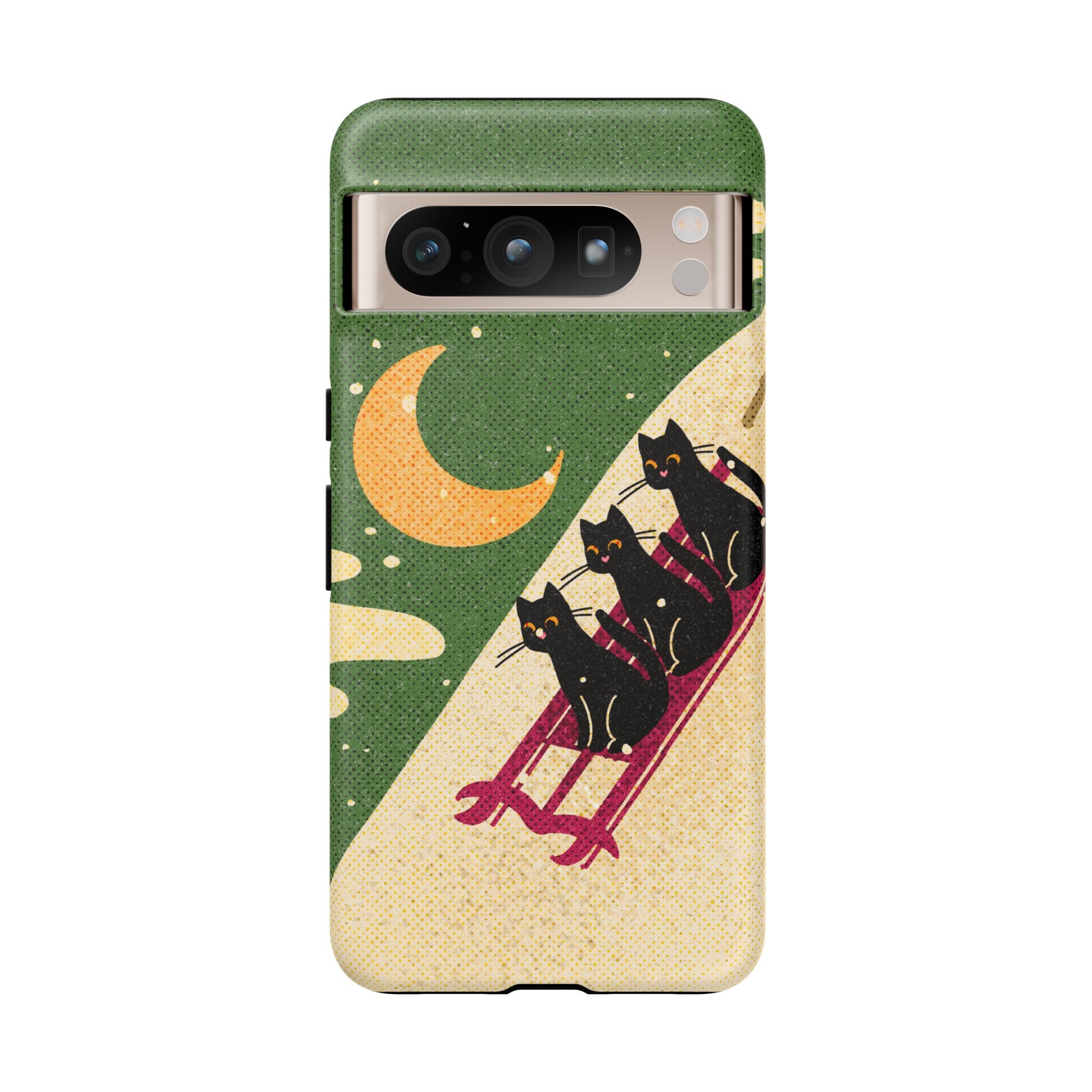 Sledding Kitties Phone Case