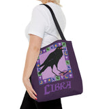 Libra Whimsical Crow Tote Bag