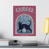 Cancer Spooky Cat Astrology Art Print