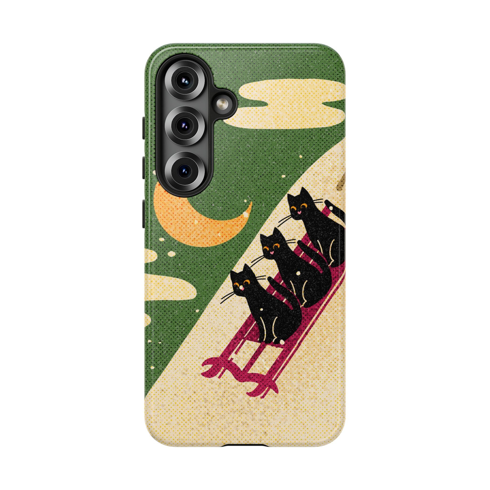 Sledding Kitties Phone Case