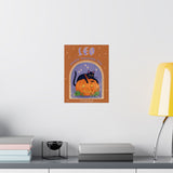 Leo Spooky Cat Astrology Art Print