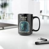 Halloween Cat Gemini Astrology Mug 15oz