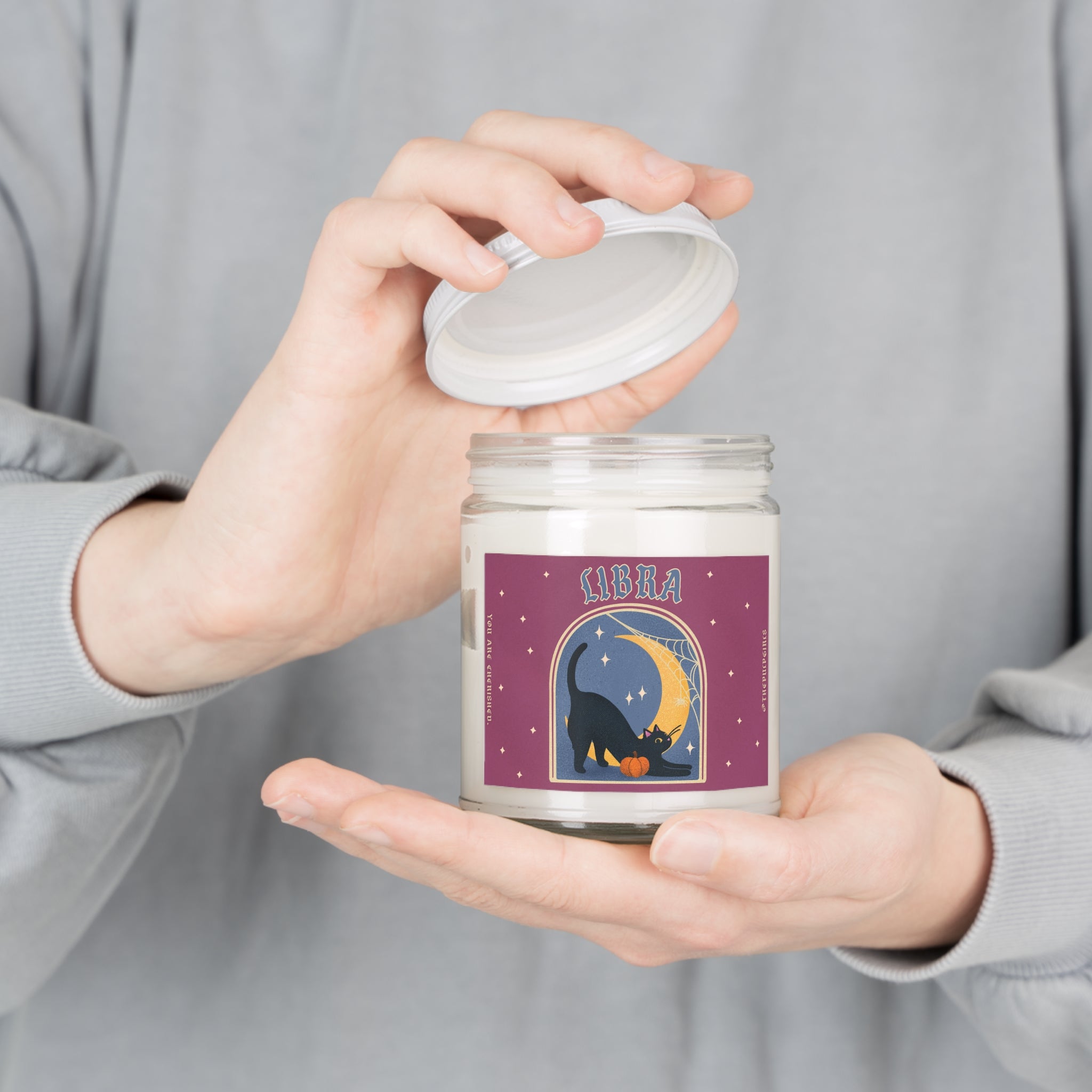 Libra Spooky Cat Astrology Candle