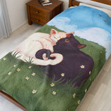 Cat Lovers Picnic Plush Blanket