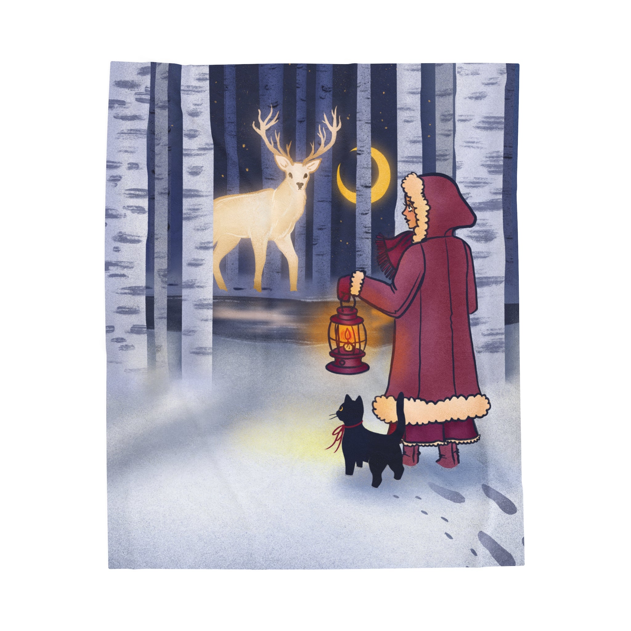 Winter Witch Magic Plush Blanket