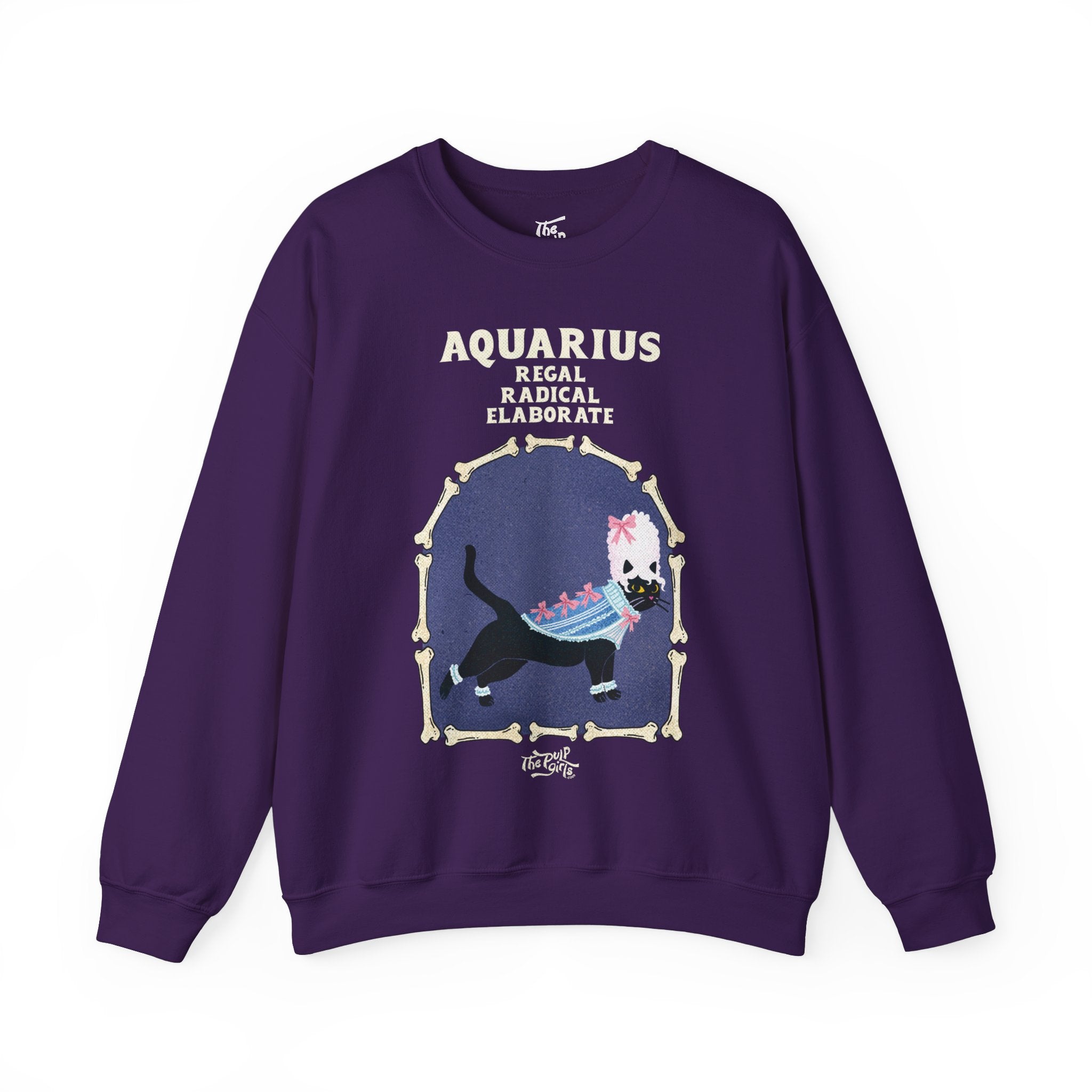 Aquarius Halloween Cat Astrology Crewneck