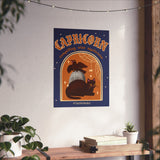 Capricorn Spooky Cat Astrology Art Print