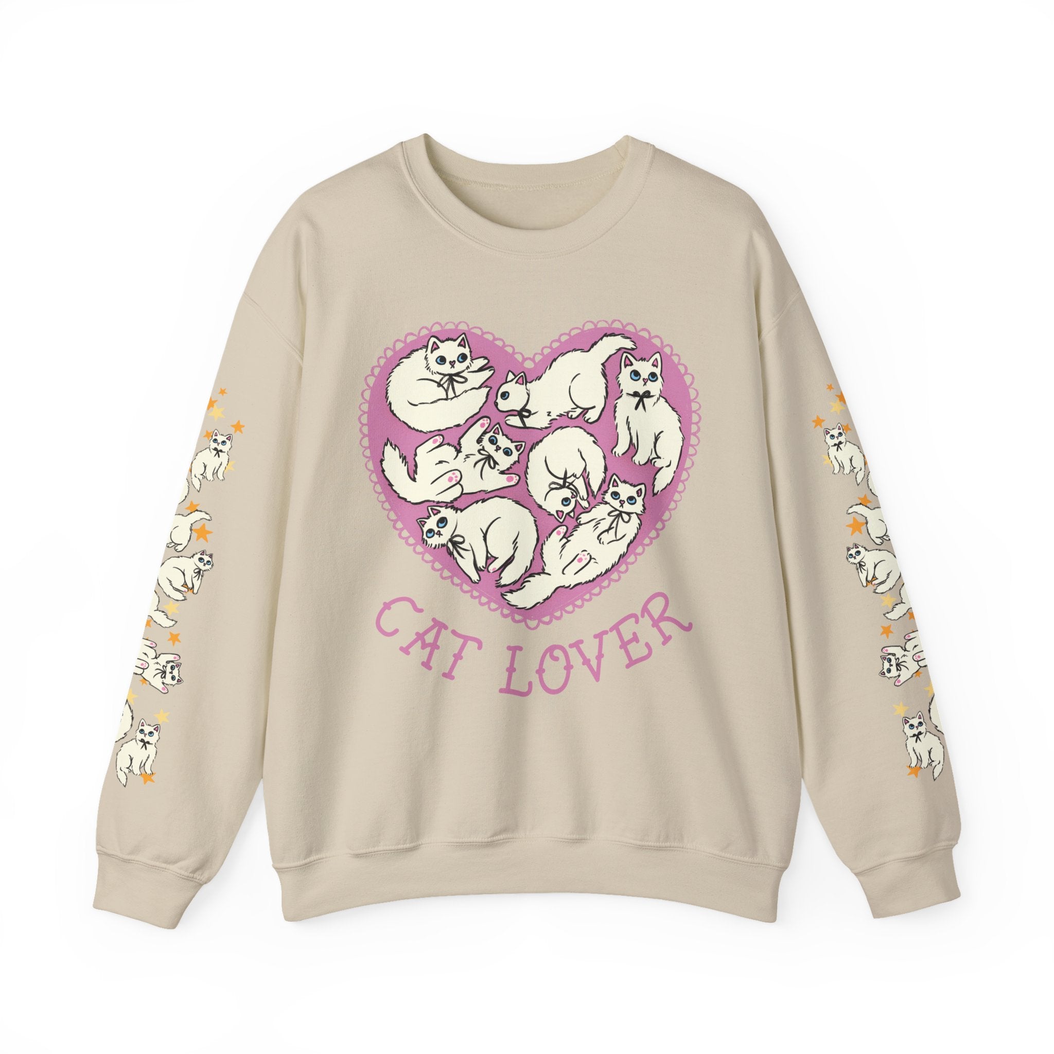 White Cat Lover Crewneck Sweatshirt