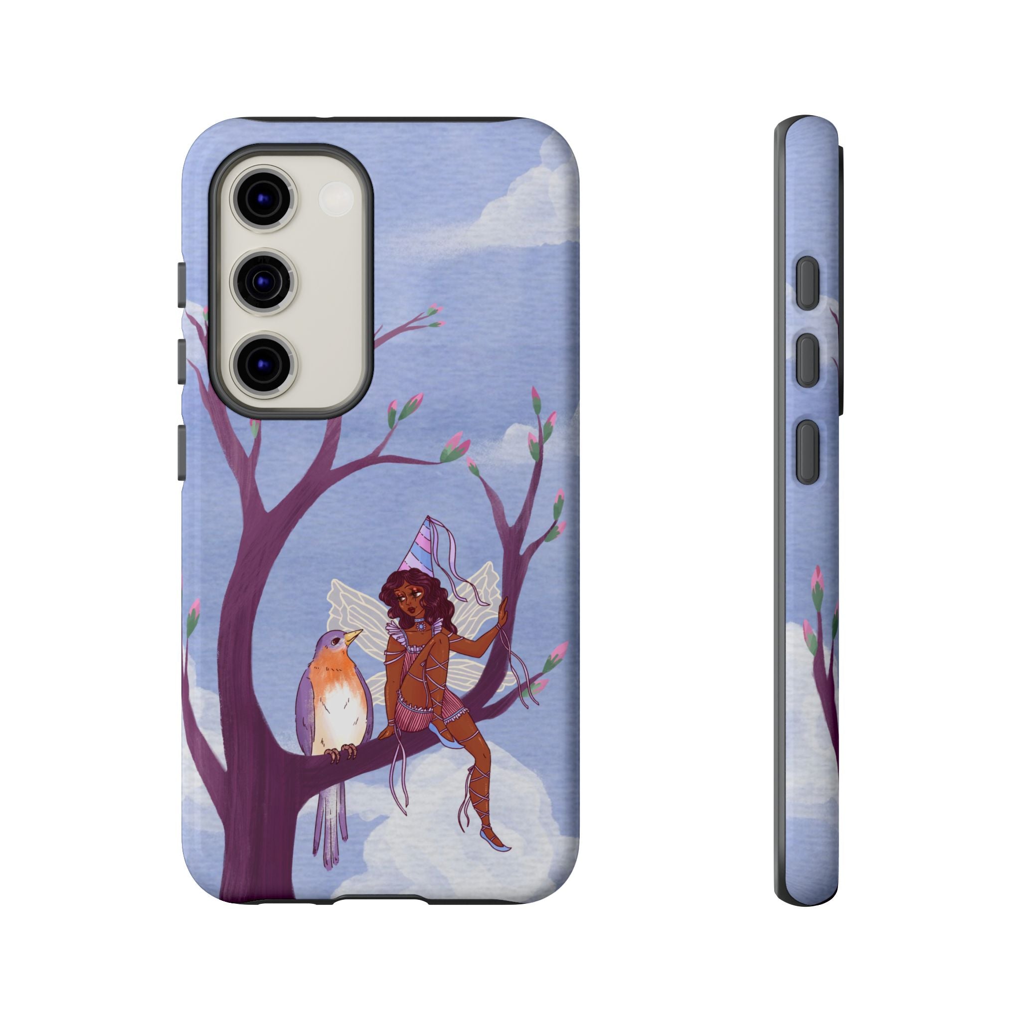 Purple Bird & Fairy Phone Case