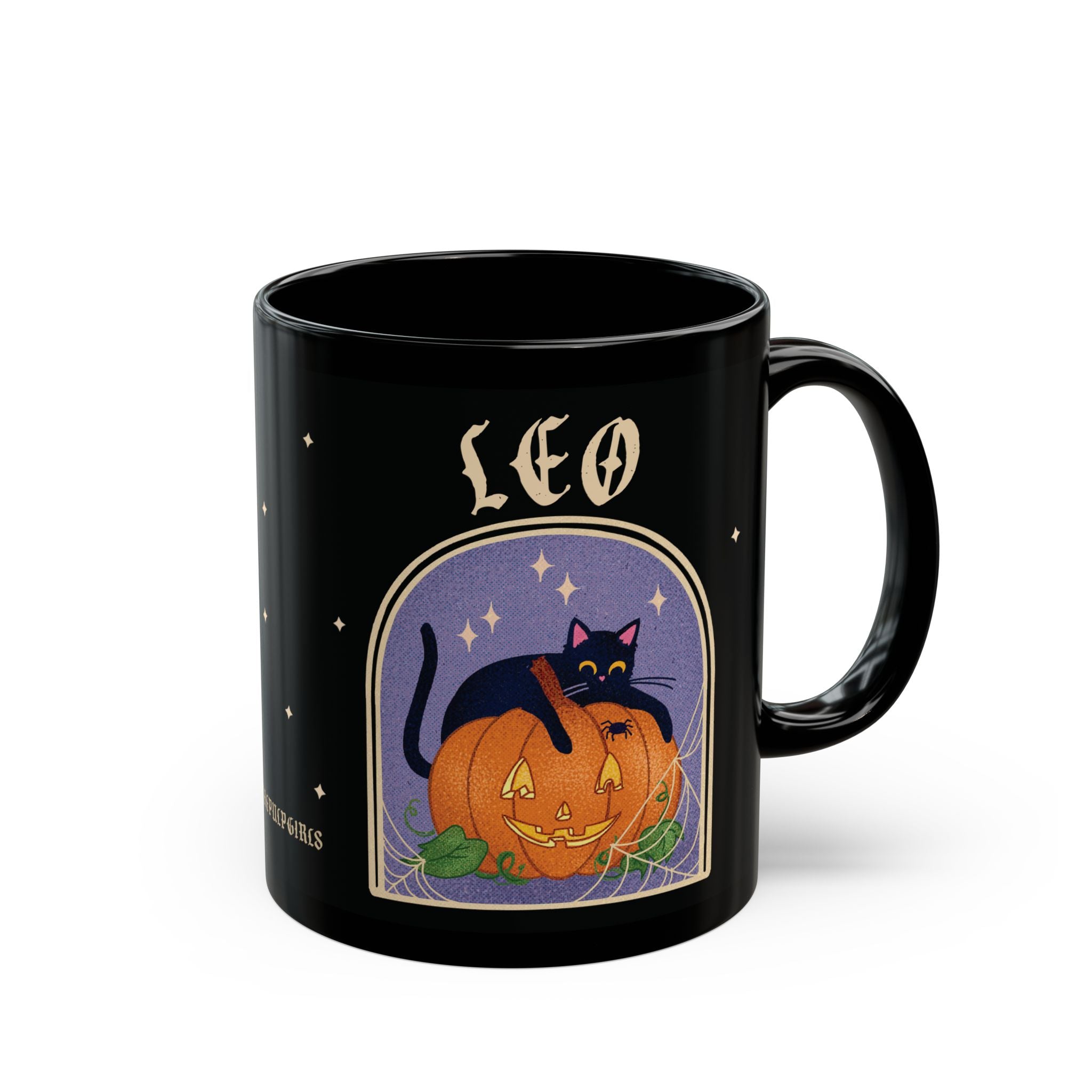 Leo Spooky Cat Astrology Mug