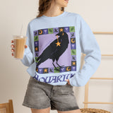 Aquarius Whimsical Crow Crewneck Sweatshirt