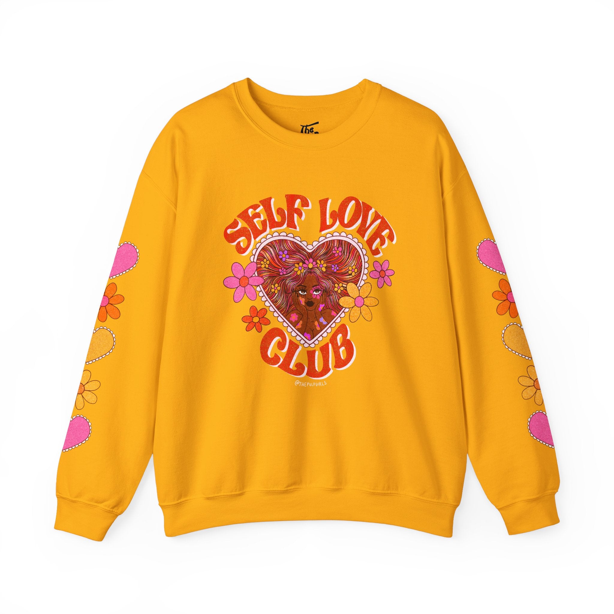 Self Love Club Orange Crewneck Sweatshirt