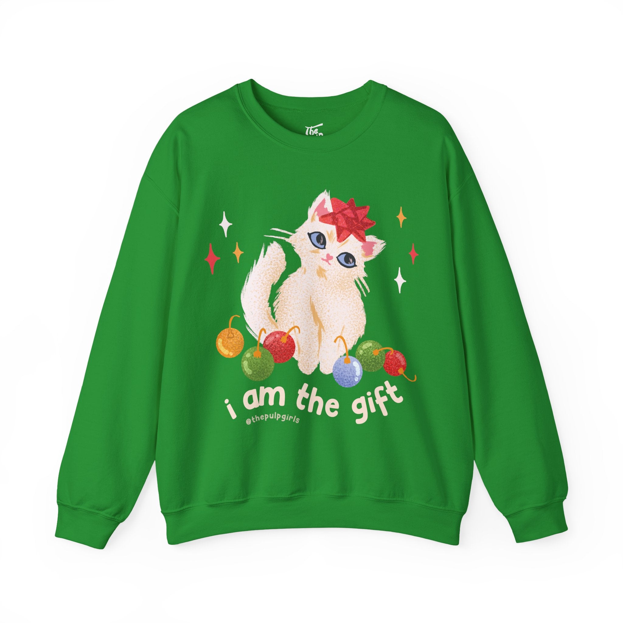 “I AM THE GIFT” Christmas Cat Sweatshirt