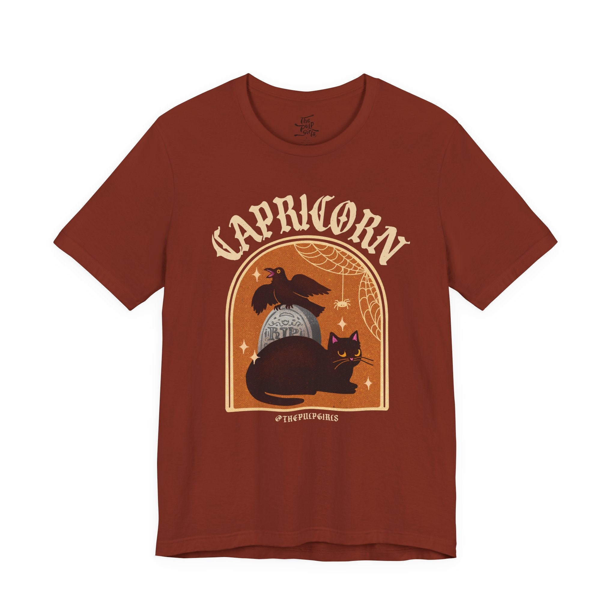 Capricorn Spooky Cat Astrology Tee