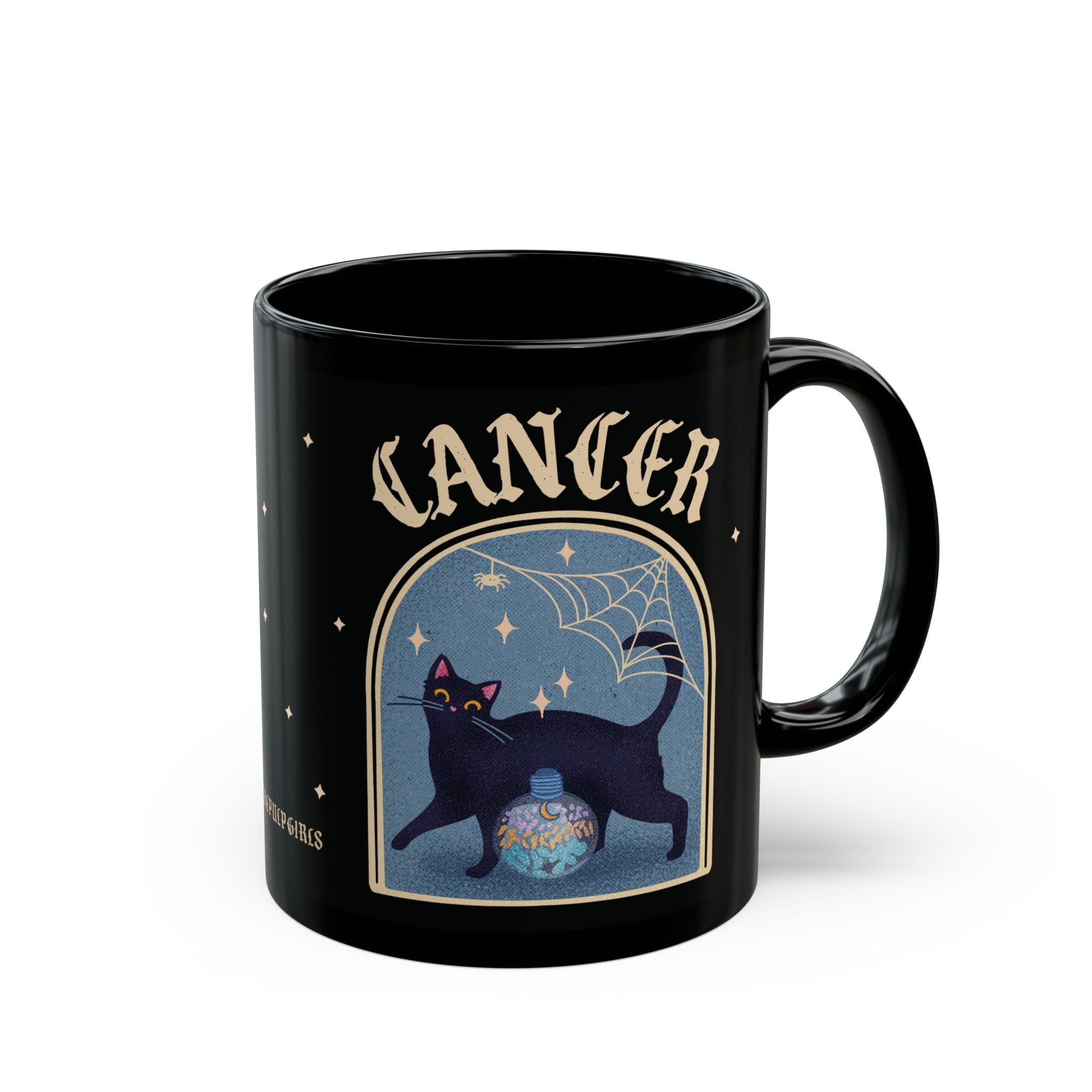 Cancer Spooky Cat Astrology Mug