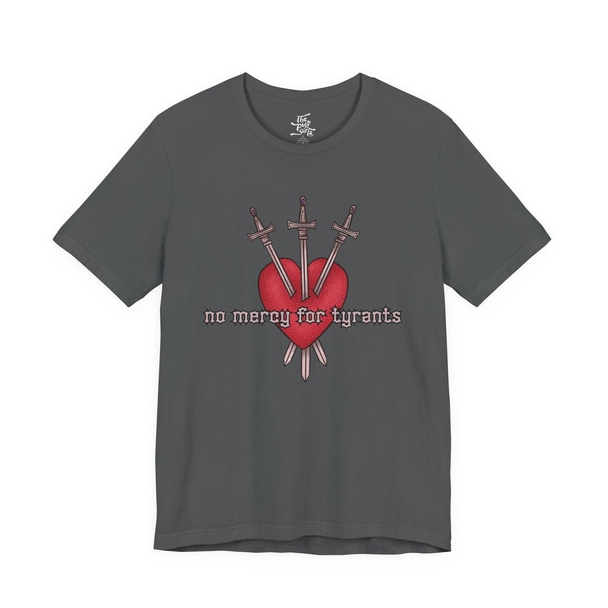 No Mercy For Tyrants - The Three of Hearts Tarot Tee