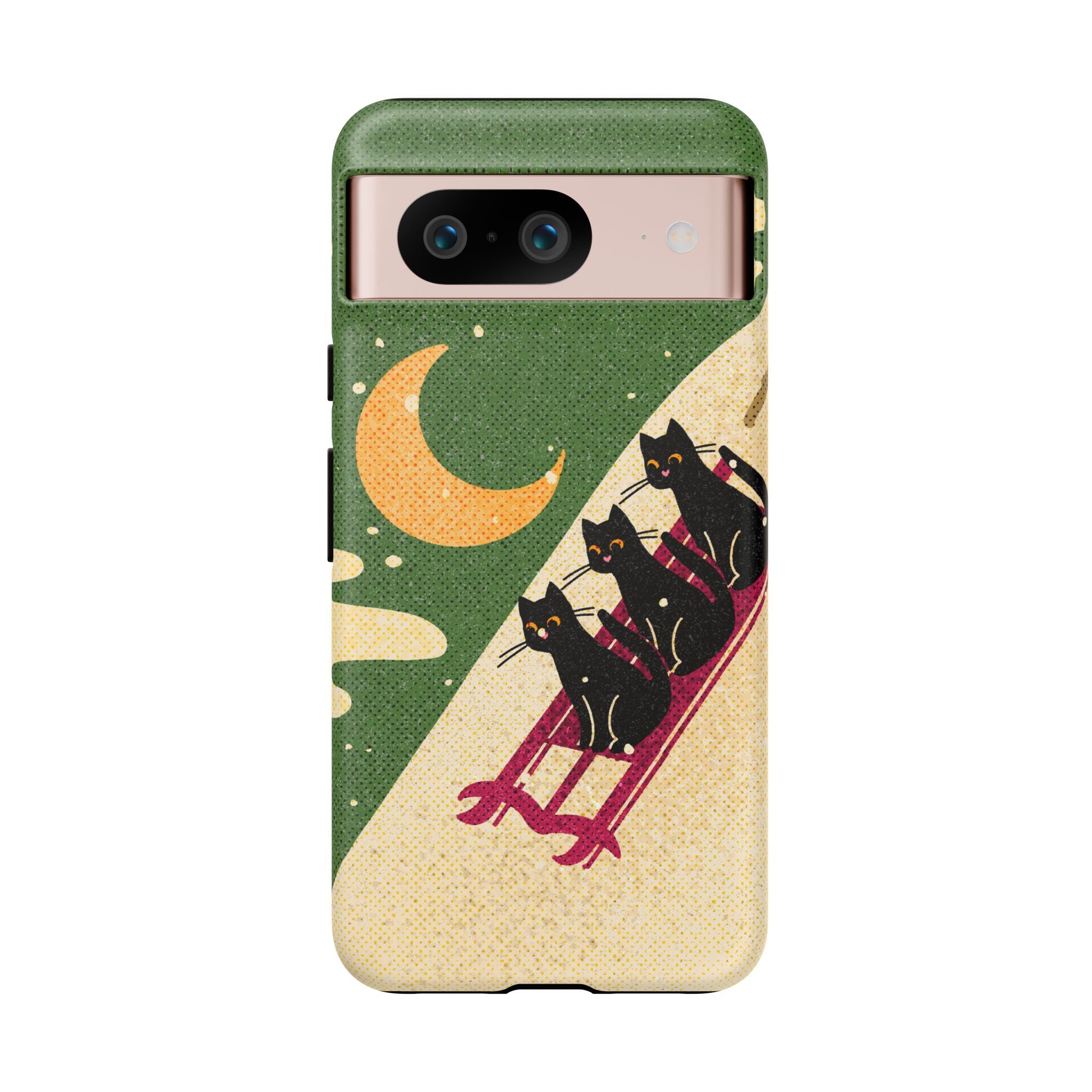 Sledding Kitties Phone Case